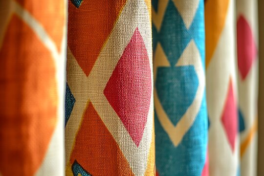 colorful fabric curtins