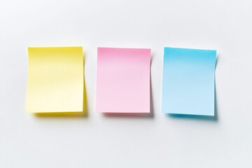 Fototapeta premium Colorful sticky notes on white background, planning