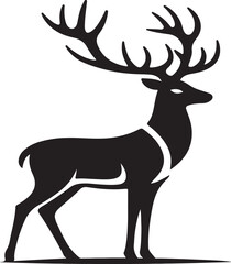 Deer silhouette vector illustration
