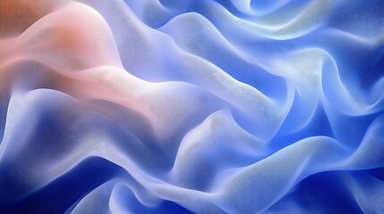 Obraz premium Abstract Blue and Pink Fabric Draped Softly