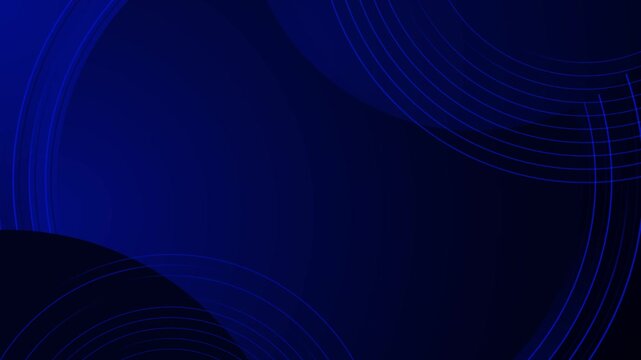 abstract blue circle line loop animation background