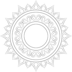 Its a Amazon Mandala Line Art.