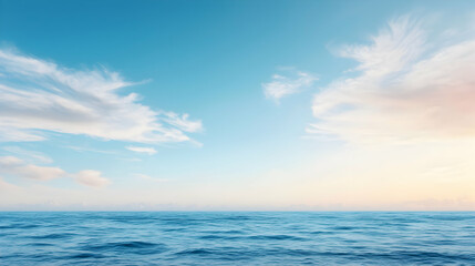 Obraz premium Vast Ocean Under a Calm Blue Sky