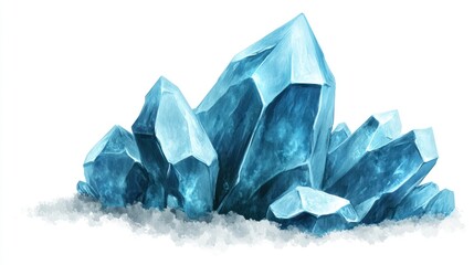 Obraz premium Ice Crystals Cluster on Snow