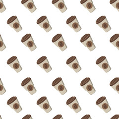 Coffee Cup Seamless Pattern