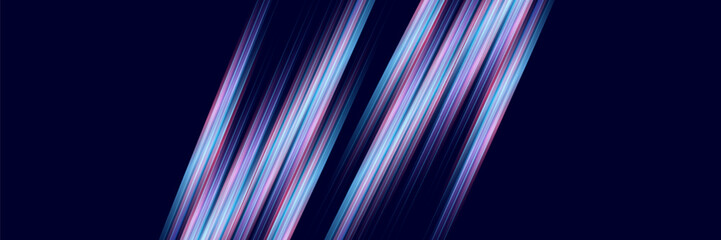 Modern abstract high speed movement. Colourful dynamic motion on blue background. Movement sport pattern for banner or poster design background