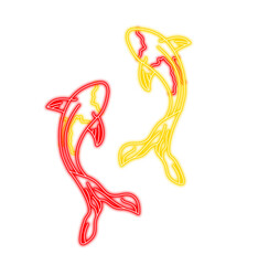 Neon Koi Fish Sign
