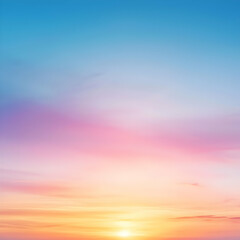 Obraz premium Vibrant Pastel Sunset Sky