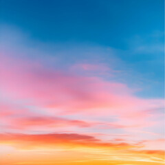 Vibrant Pink And Orange Sunset Sky