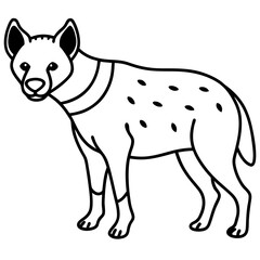 Minimalist Hyena Line Art Vector