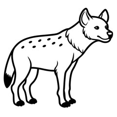Minimalist Hyena Line Art Vector