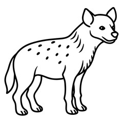 Minimalist Hyena Line Art Vector