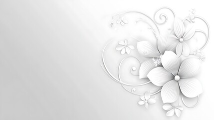 Elegant White Paper Flowers Floral Design