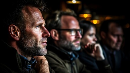 Thoughtful Men in Discussion