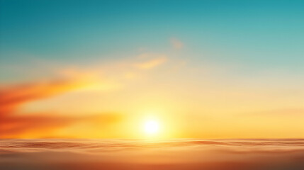 Obraz premium Vibrant Sunset Over a Sea of Clouds