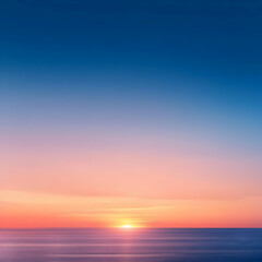 Obraz premium Vibrant Sunset Over Calm Ocean