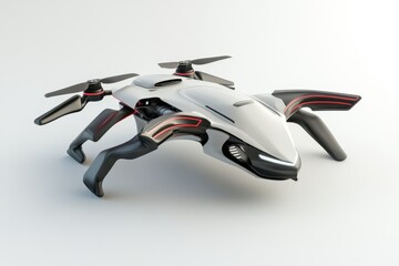 Futuristic drone concept with rotors legs and modern design