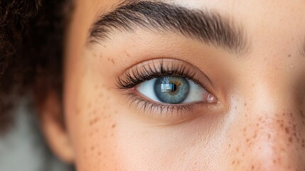 Fototapeta premium A joyful multiracial face radiates warmth, celebrating diversity and connection.