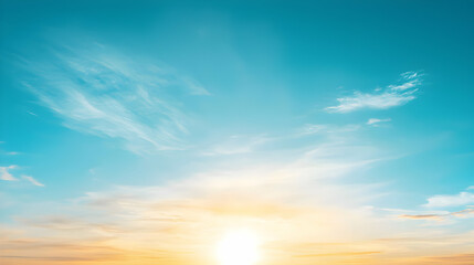 Vibrant Sunset Sky With Orange And Yellow Hues