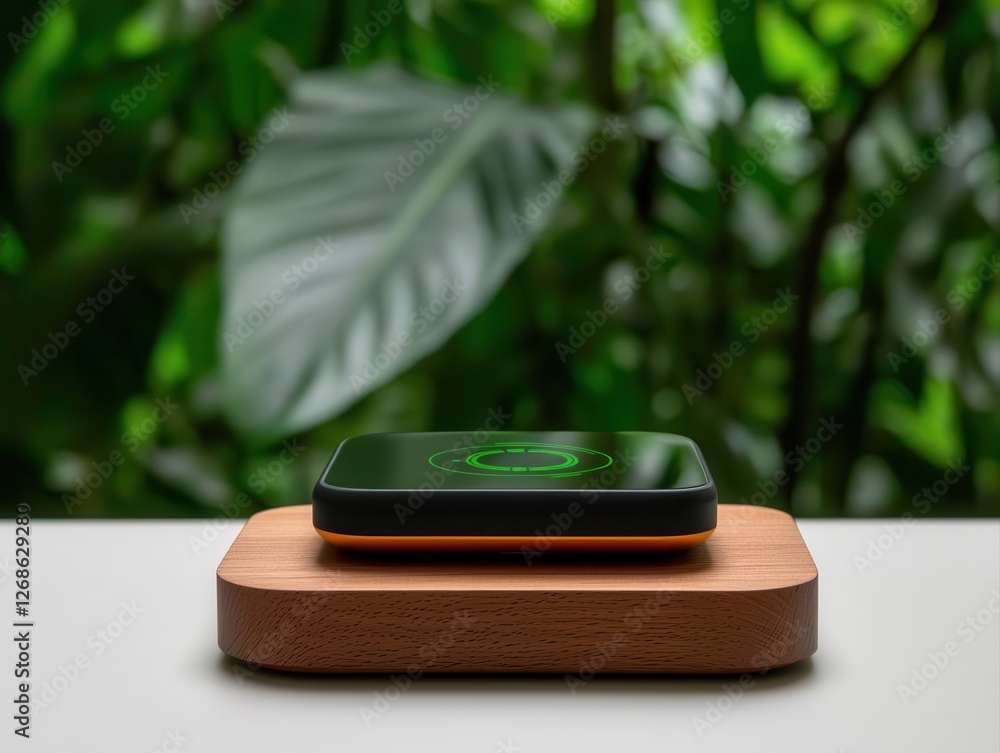 Aufkleber gardening tech soil sensors precision. close-up of smart soil sensor measuring ph levels, futuristic