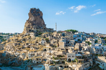 Ortahisar ancient village in Cappadocia, Turkey