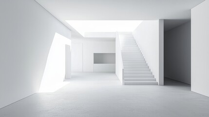 Obraz premium empty white room