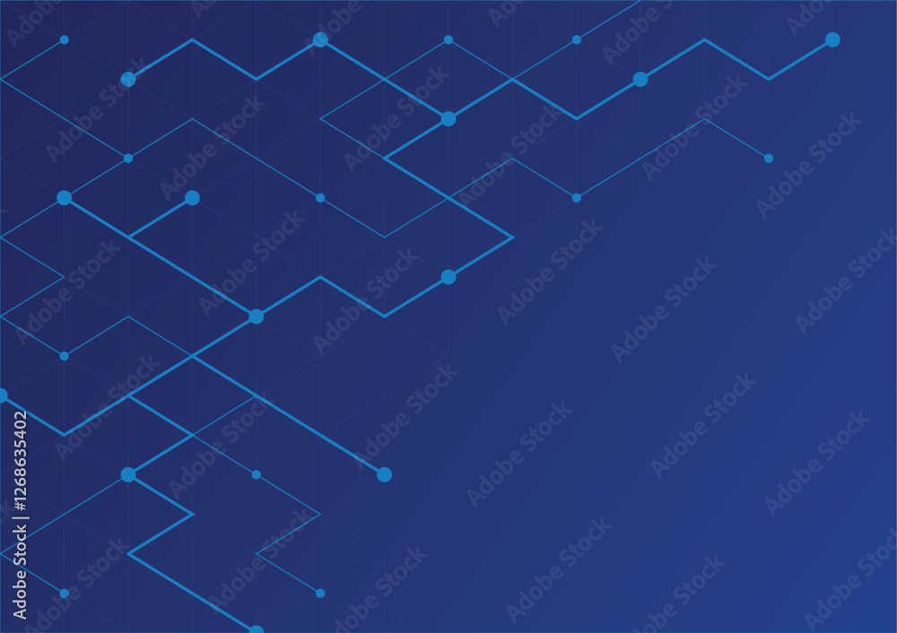 Poster abstract blue background and circuit board texture vector illustration template technology bigdata a