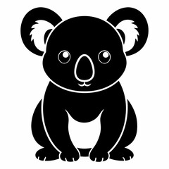 Minimalist Koala Silhouette Vector Art
