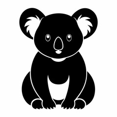 Minimalist Koala Silhouette Vector Art