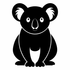 Minimalist Koala Silhouette Vector Art