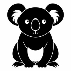 Minimalist Koala Silhouette Vector Art
