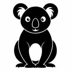 Minimalist Koala Silhouette Vector Art