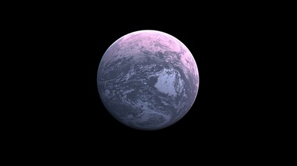 Obraz premium Pale Planet Orbiting Black Void