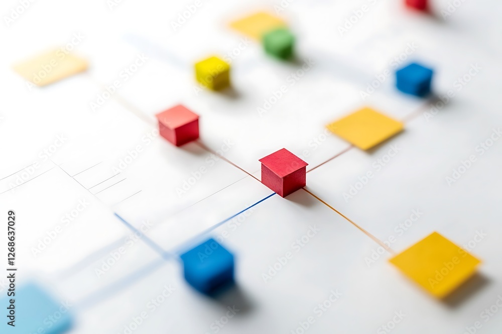 Poster close-up image of electrical circuit board with pins and microchips