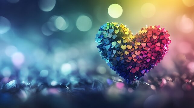 Rainbow hues blending in harmony, celebrating love and diversity in unity.