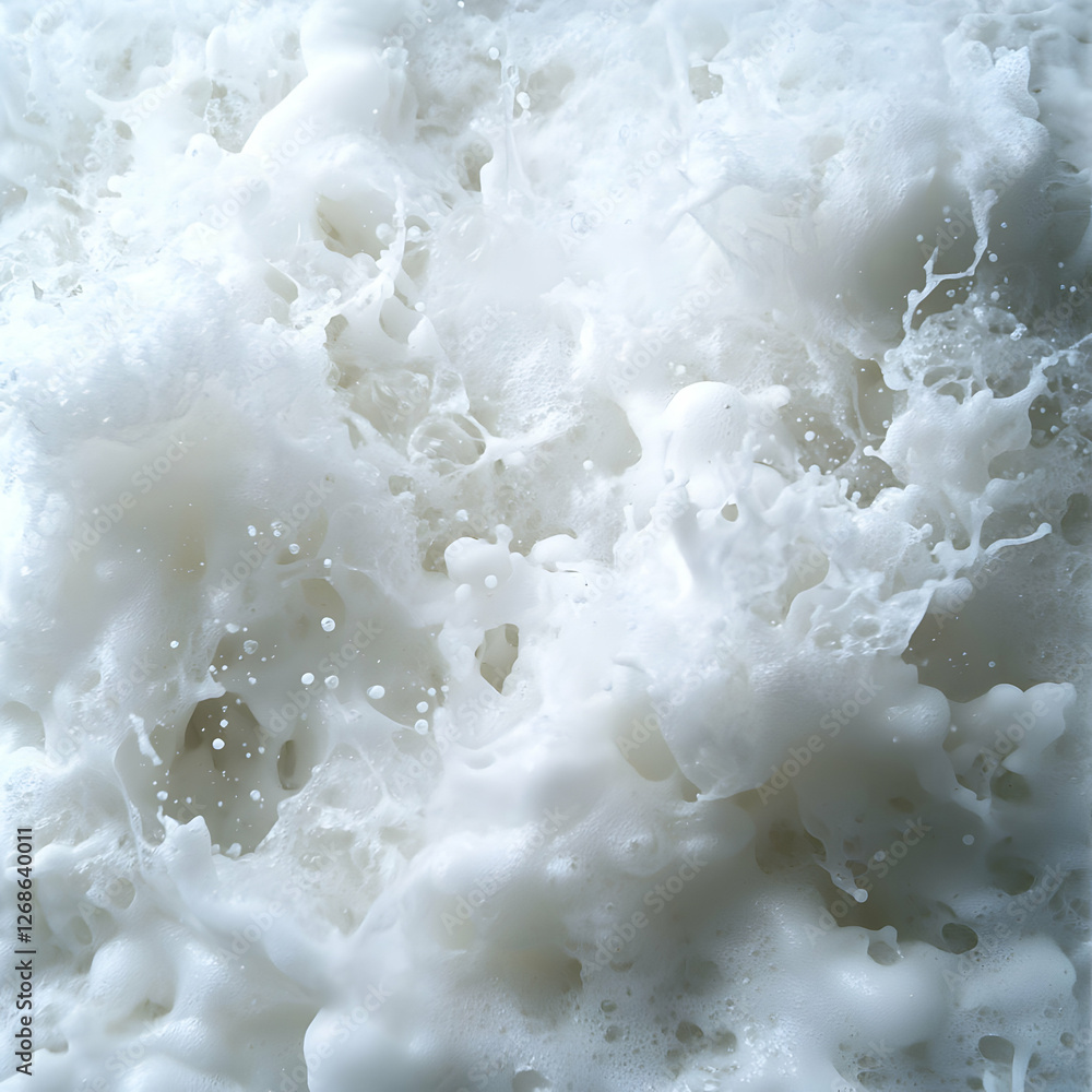 Poster white foam bubbles texture abstract background