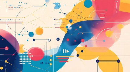 Obraz premium Abstract depiction of influencer marketing metrics for global brands highlighting audience engagement and outreach analytics