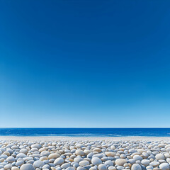 White Pebbles Beach Under Blue Sky