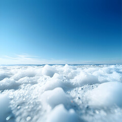 Obraz premium White Sea Foam Under Blue Sky