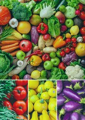 Fresh Assortment of Colorful Vegetables and Fruits for Healthy Living
