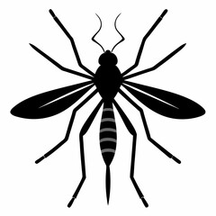 Minimalist Mosquito Silhouette Vector