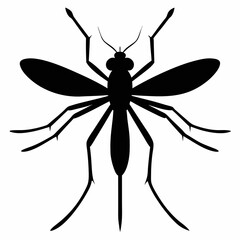 Minimalist Mosquito Silhouette Vector