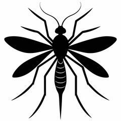 Minimalist Mosquito Silhouette Vector