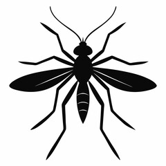 Minimalist Mosquito Silhouette Vector