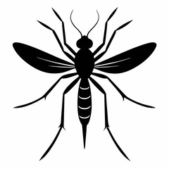 Minimalist Mosquito Silhouette Vector