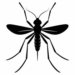 Minimalist Mosquito Silhouette Vector