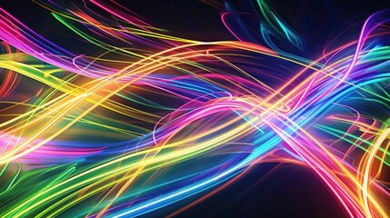 Abstract Colorful Light Trails