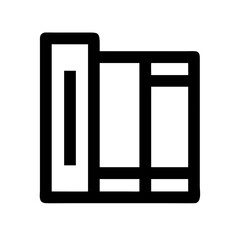 Black books icon on clear background for education concept