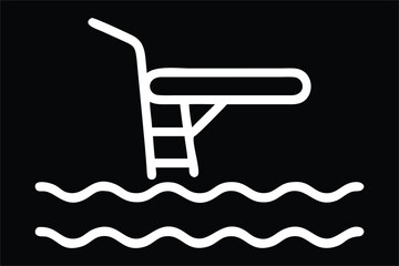 Diving board icon 