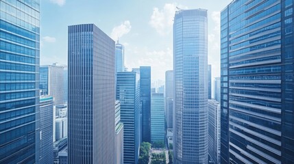 modern cityscape high-rise buildings urban skyline